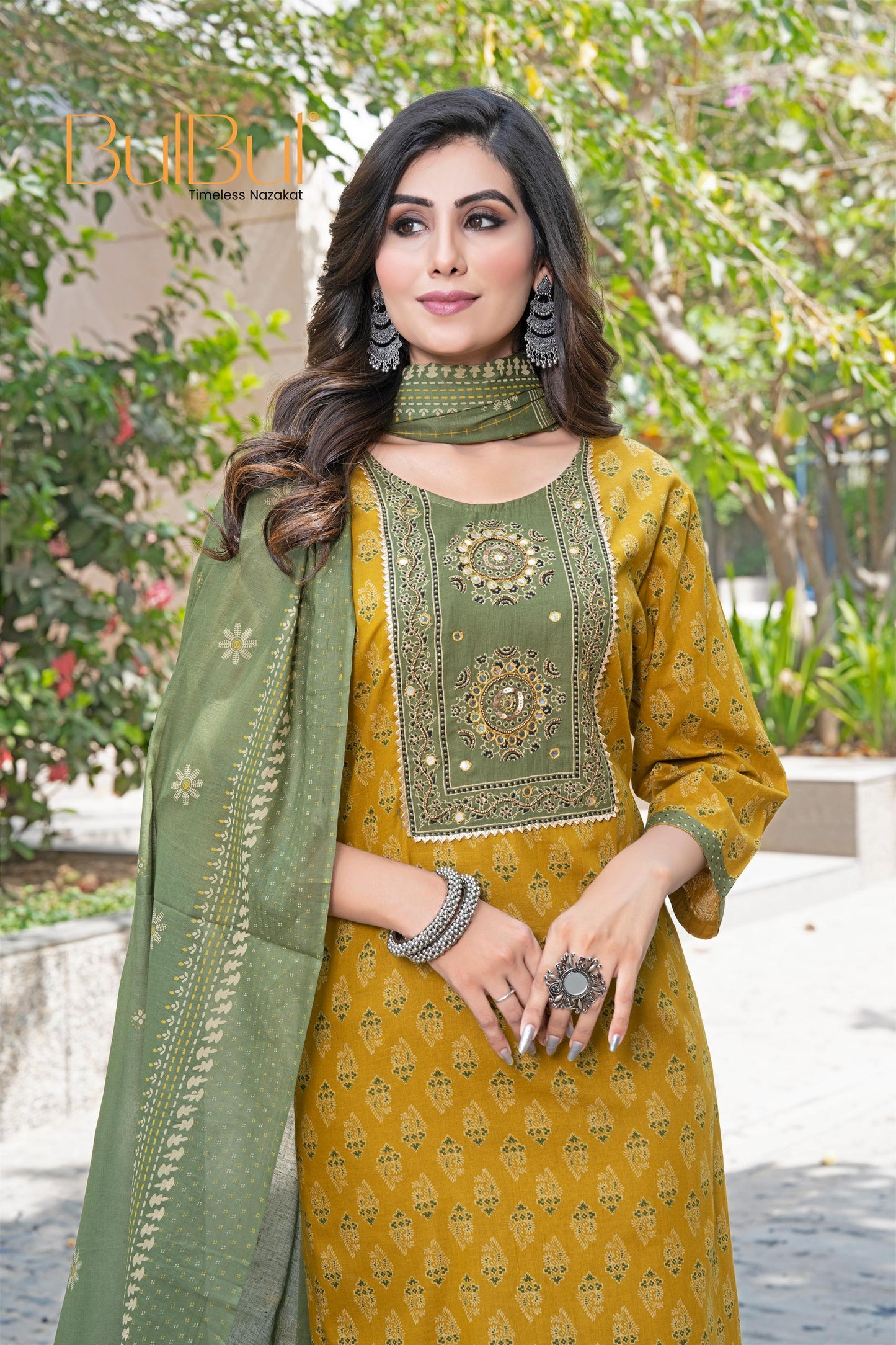 Aaliya Warm Mustard Kurta Set with Dupatta