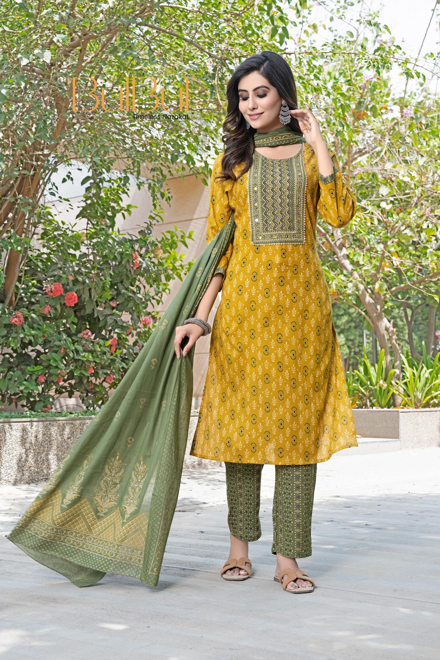 Aaliya Mustard Kurta Set with Dupatta