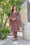 Fashionista Rust Kurta Set with Dupatta