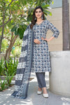 Fashionista Navy Kurta Set with Dupatta