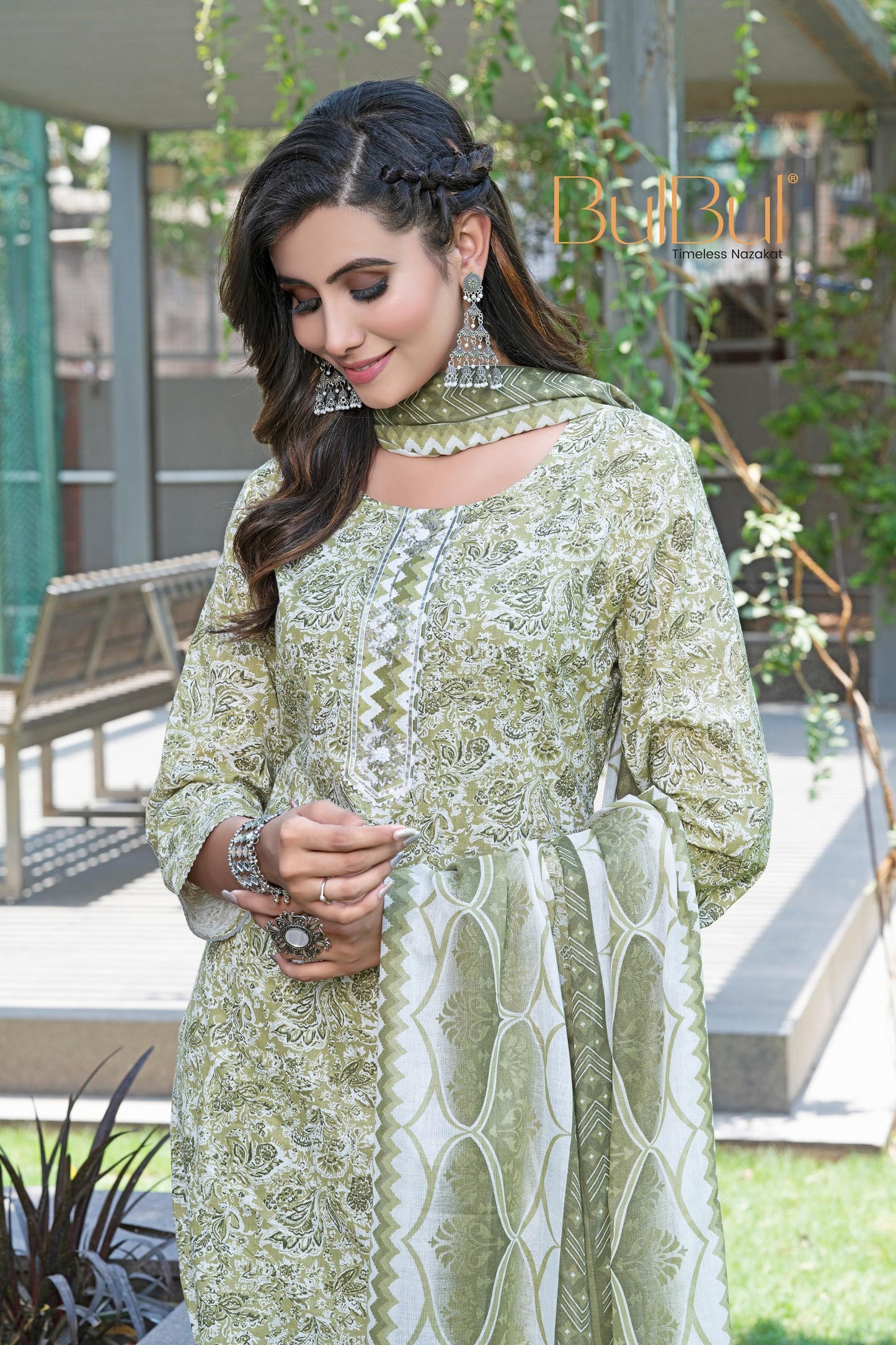 Fashionista Green Kurta Set with Dupatta