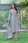 Fashionista Grey Kurta Set with Dupatta