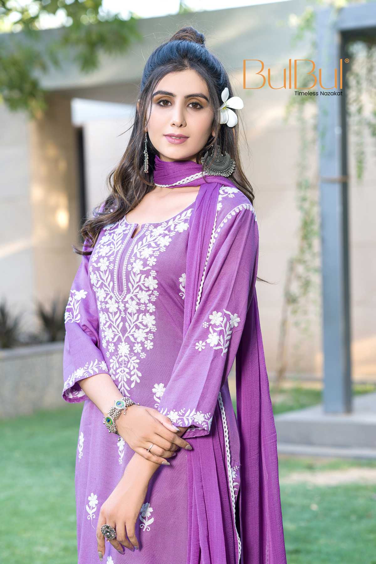 Meher Purple Kurta Set with Dupatta