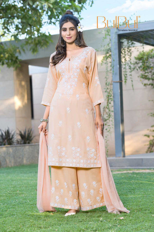 Meher Peach Kurta Set with Dupatta