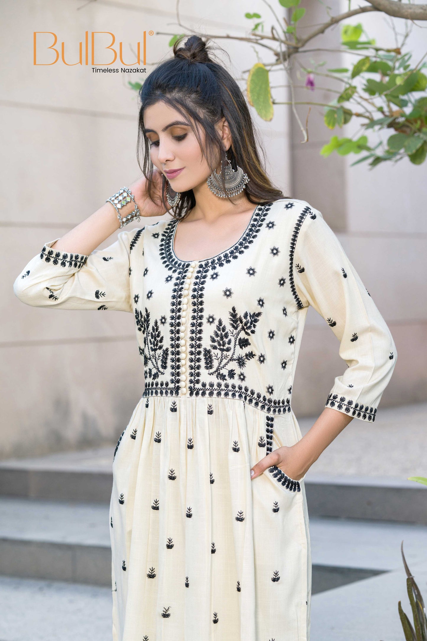 Meenaxi Beige Rayon Kurta Set