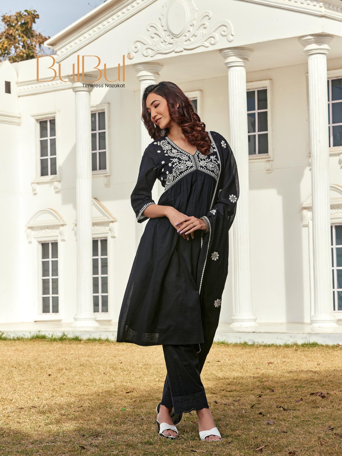 Akanksha Black Kurta Set with Dupatta