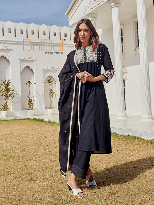 Abhilasha Black Kurta Set with Dupatta